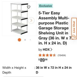 2 Hdx Garage Shelving For Storage or Display