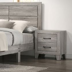 2 Nightstands with USB Ports & Power Outlets - Driftwood Finish - Brand New in Box - $150 for the Set - Delivery Available