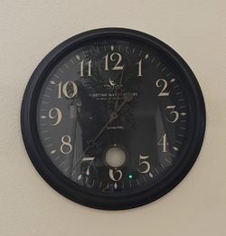 Big Large Distressed Black 24" Analog Round Clock By Firsttime Manufactory An American Timekeeping Co Anniversary Edition