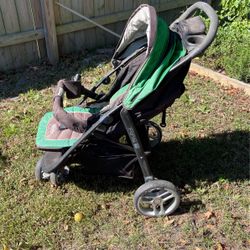 Green Kid Stroller