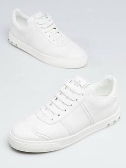 Valentino Garavani Rockstud Flycrew White Sneakers