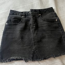Black Jean Skirt