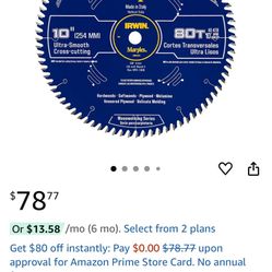 Irwina Tools IRWIN Marples 10-Inch Circular Saw Blade, Hi-Alternate Tooth Bevel, 80-Tooth - New