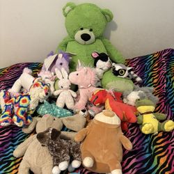 Lots of soft plush toys