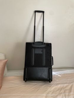 Black suitcase with wheels & Tellfscopubg Handle  ✈️ Good Working Condition ✈️