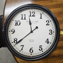 Beautiful 12" Sterling & Noble No. 9 Quartz Wall Clock