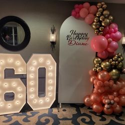 Birthday Backdrop With Balloon Garland