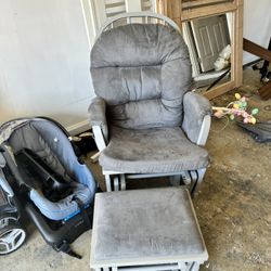 Glider And Foot Rest 