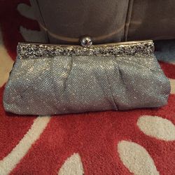 Silver Handbag/Clutch (J. Furmani)