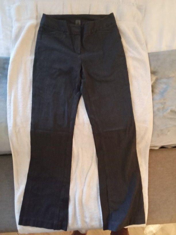 Women's Calvin Klein Dress Pant Sz(4) Black w/ Pinstripe