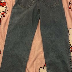 Dark Washed Baggy Jeans 