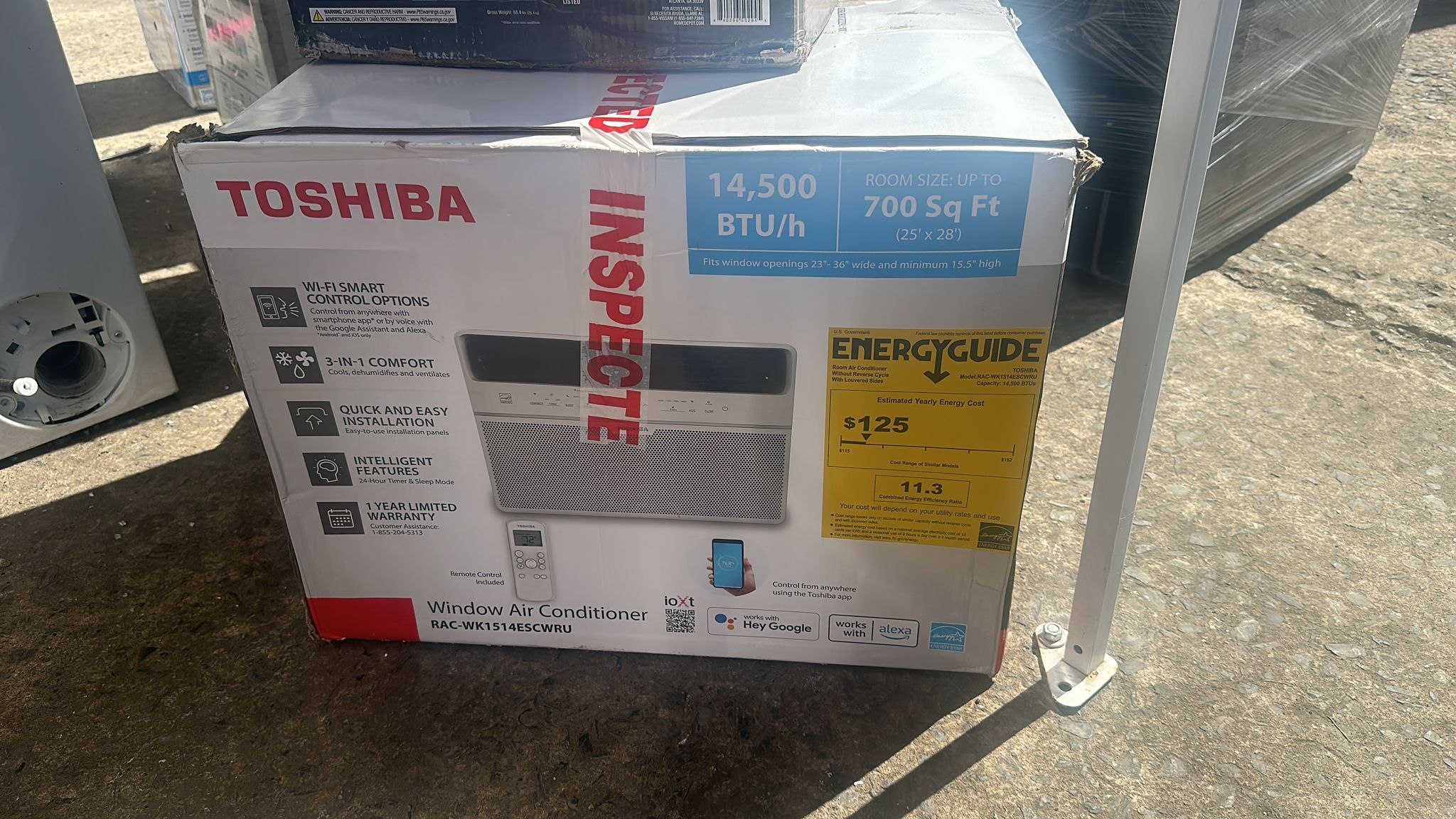 Toshiba 14,500 BTU 23.6 Inch 115-Volt Touch Control Window Air Conditioner
