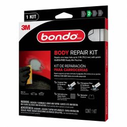 BONDO Body Repair Kit: Polyester, Blue, Metal, 3 min Working Time, 30 min Full Cure Time,