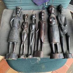 Iron Wood Carved African Figures