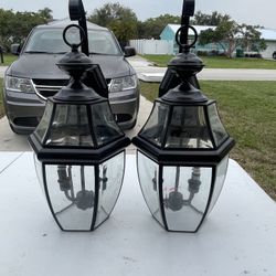 Generation Lighting Lancaster 10" W 2-Light Traditional Black Outdoor Wall...