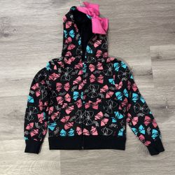 JoJo Siwa Black Fleece Jacket Size 6/6X SM)
