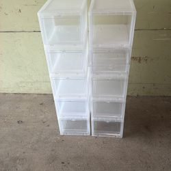Clear Shoe Organizers (Stackable) 10