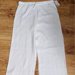 NWT Steve Madden Women's White Wide Leg Pants Size L