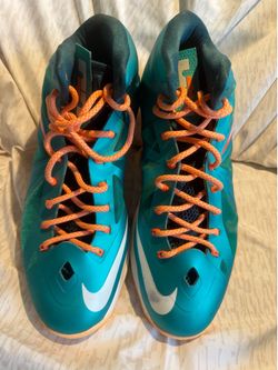 Nike LeBron X Miami Dolphins basketball sneakers size 13