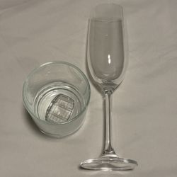 Whiskey and champagne glasses