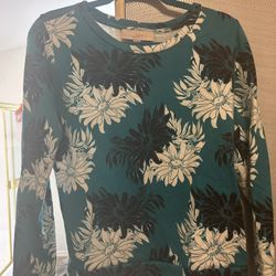 Loft Floral Sweatshirt Medium 