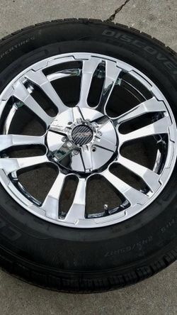 MB CHROME 17-inch by 8.5-inch wheel set.