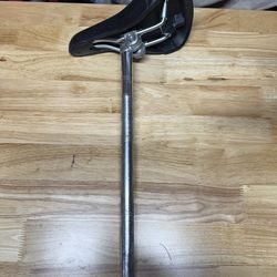 SE BMX bike seat, seat post