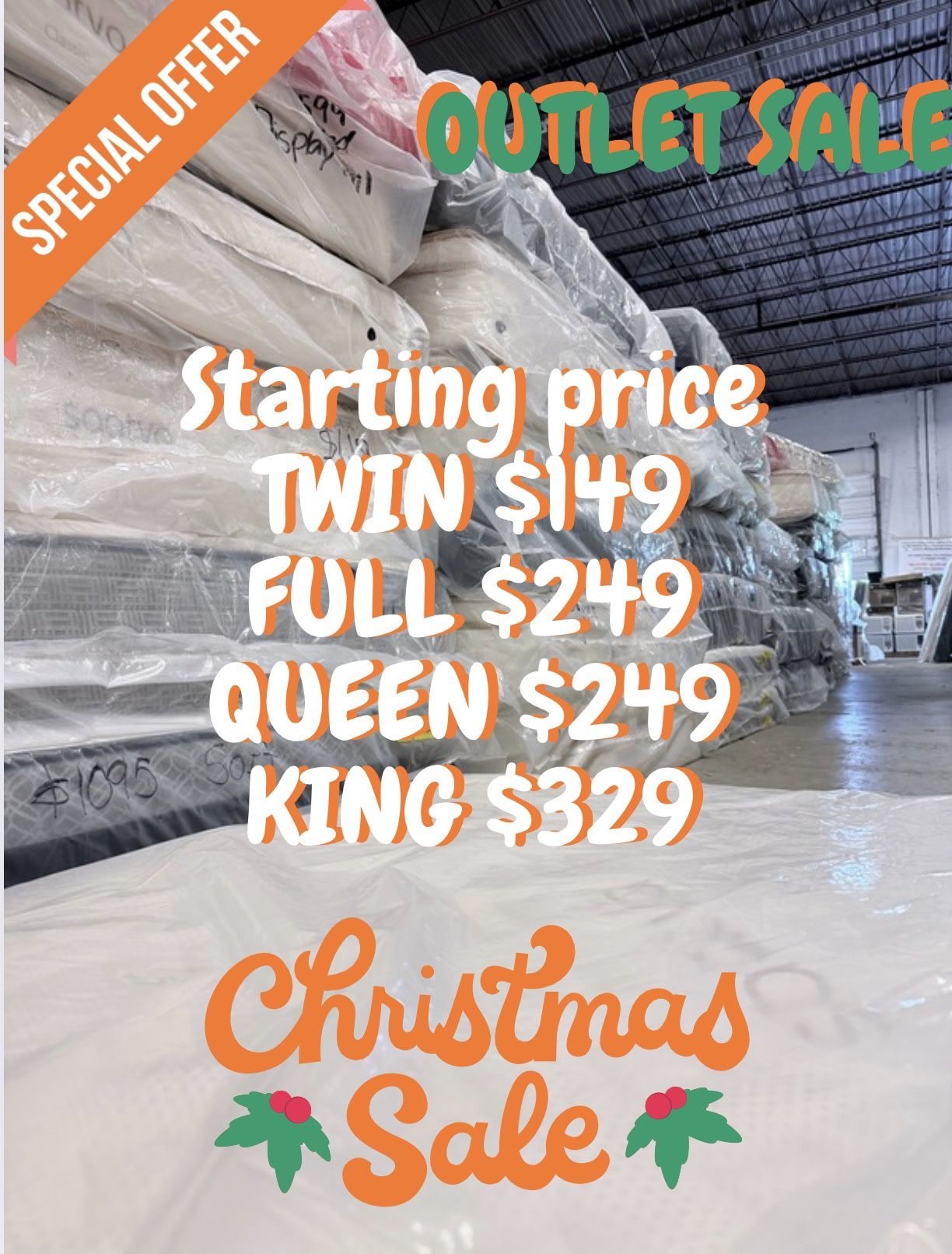 MATTRESS OUTLET SALE 💥 TWIN / FULL/ QUEEN / KING / CK GOOD BRANDS 💥 Finance Available