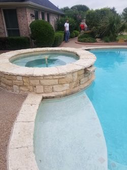 Remove tile coping concrete trash