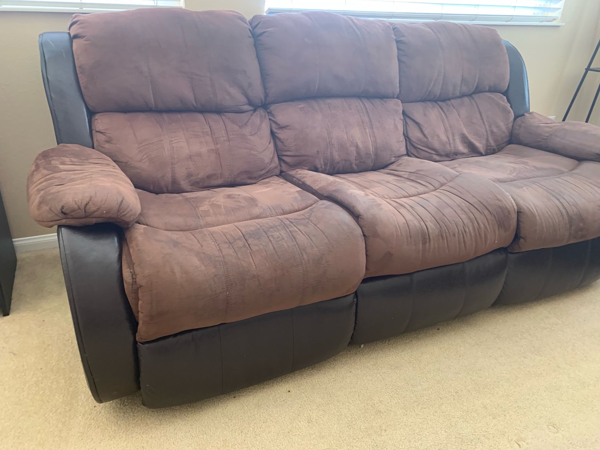 Sturdy Reclining Couches (Set of 2)