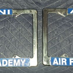 Vintage Air Force Academy License Plate Frame s Metal