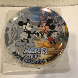 Disney Mickey Mouse 60th Birthday Plate 1(contact info removed) In Original Box -new
