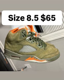 Jordan retro 5s olive green size 8.5