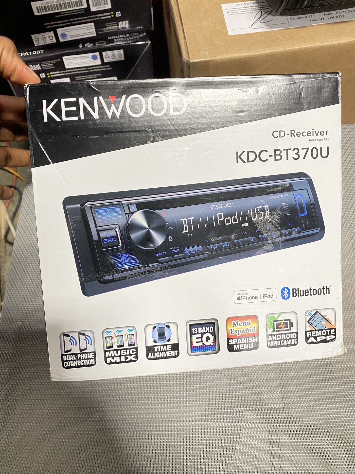  CD Car Stereo Receiver with Bluetooth, AM/FM Radio, Front High Power USB