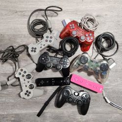 Playstation Nintendo Controllers For Parts Or Repair 