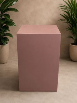 Modern Display Pedestal Stand – Retail Display, Event Decor, Product Showcase, Mauve Pink H34” W18”