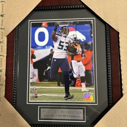 Seahawks Fans… Framed 13 x 16 MVP of Superbowl 48, Malcolm Smith. Never out of Box
