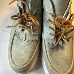Dr. Marten’s leather high top  Blue & Tan "JEMIMA" SHOES SZ 9 US