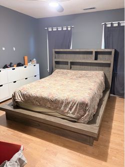 Bed Frame with Shelving