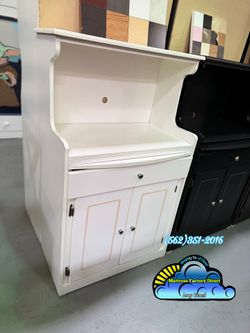 White microwave stand new mini dresser drawer kitchen
