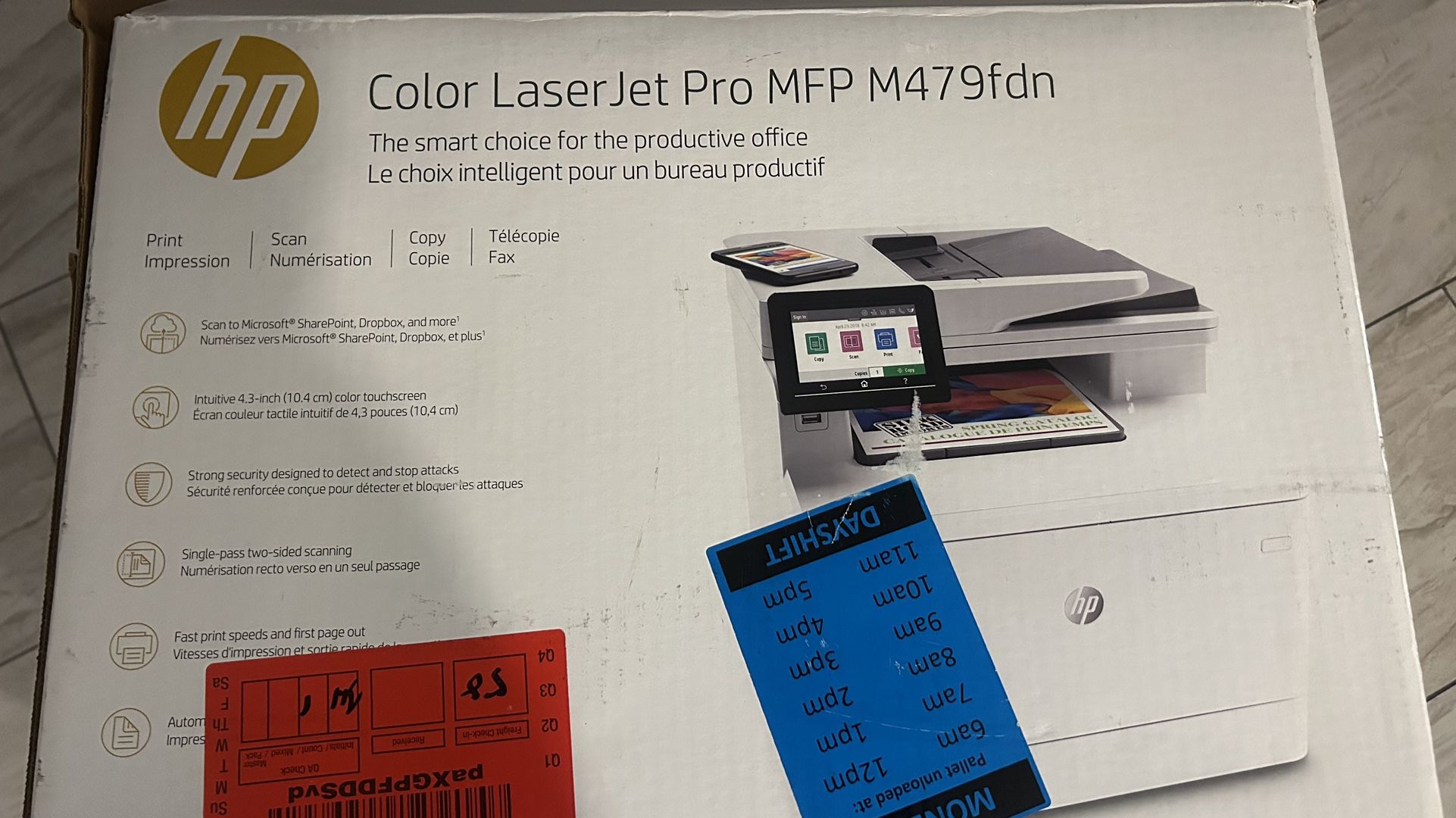 HP color laser, jet pro MFPM479FDN