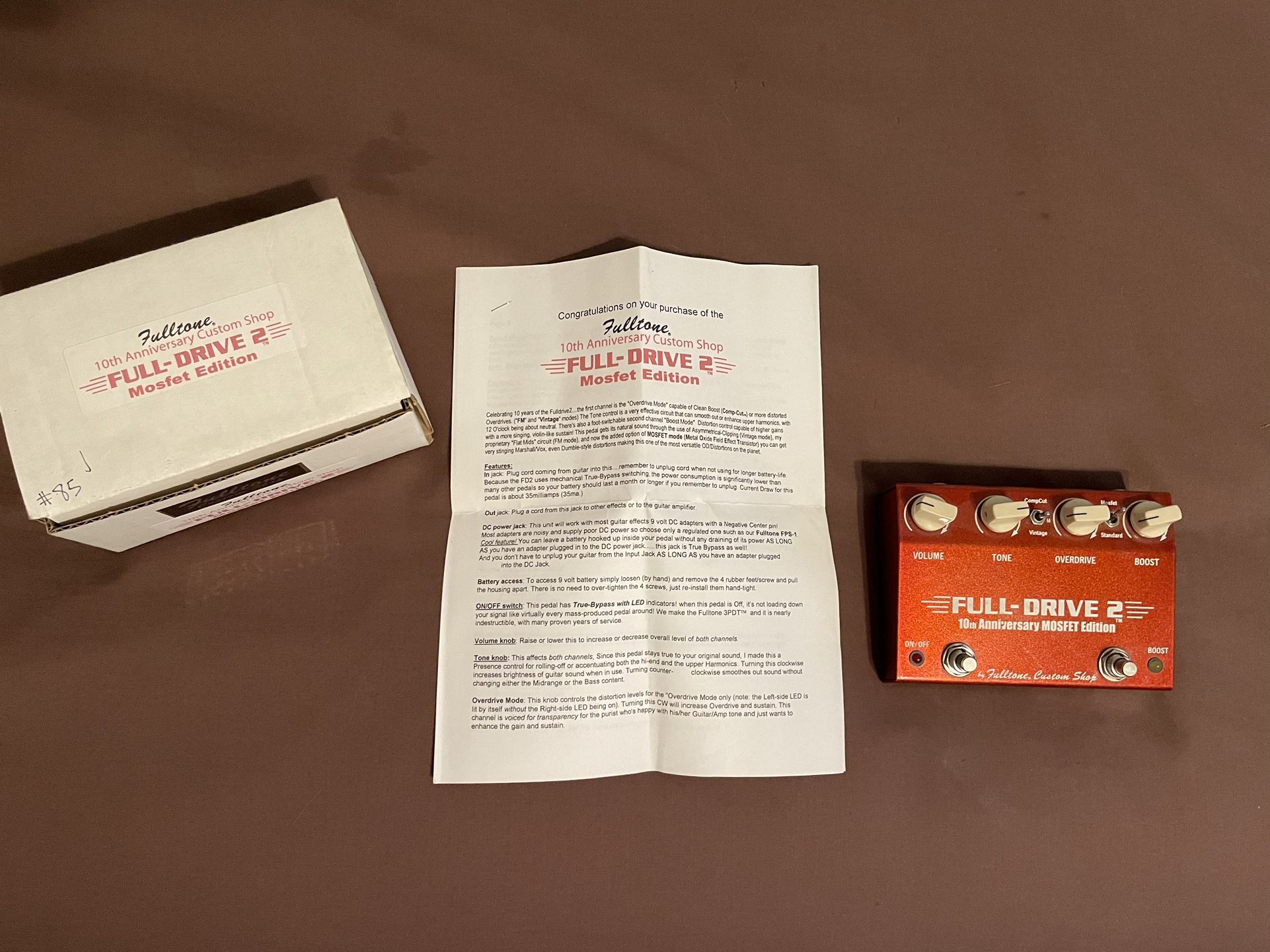 Fulltone Full-Drive 2 10th Anniversary MOSFET Edition (Red) for Sale in  Newport Beach, CA - OfferUp