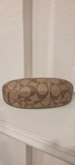 Brand New Coach Signature Brown Leather  Eyeglass Case