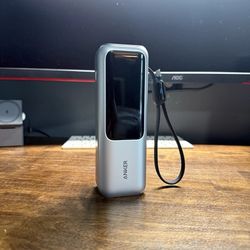 Anker Power Bank, 25kmAh with Triple 100w Ports, Built-in Retractable Cables