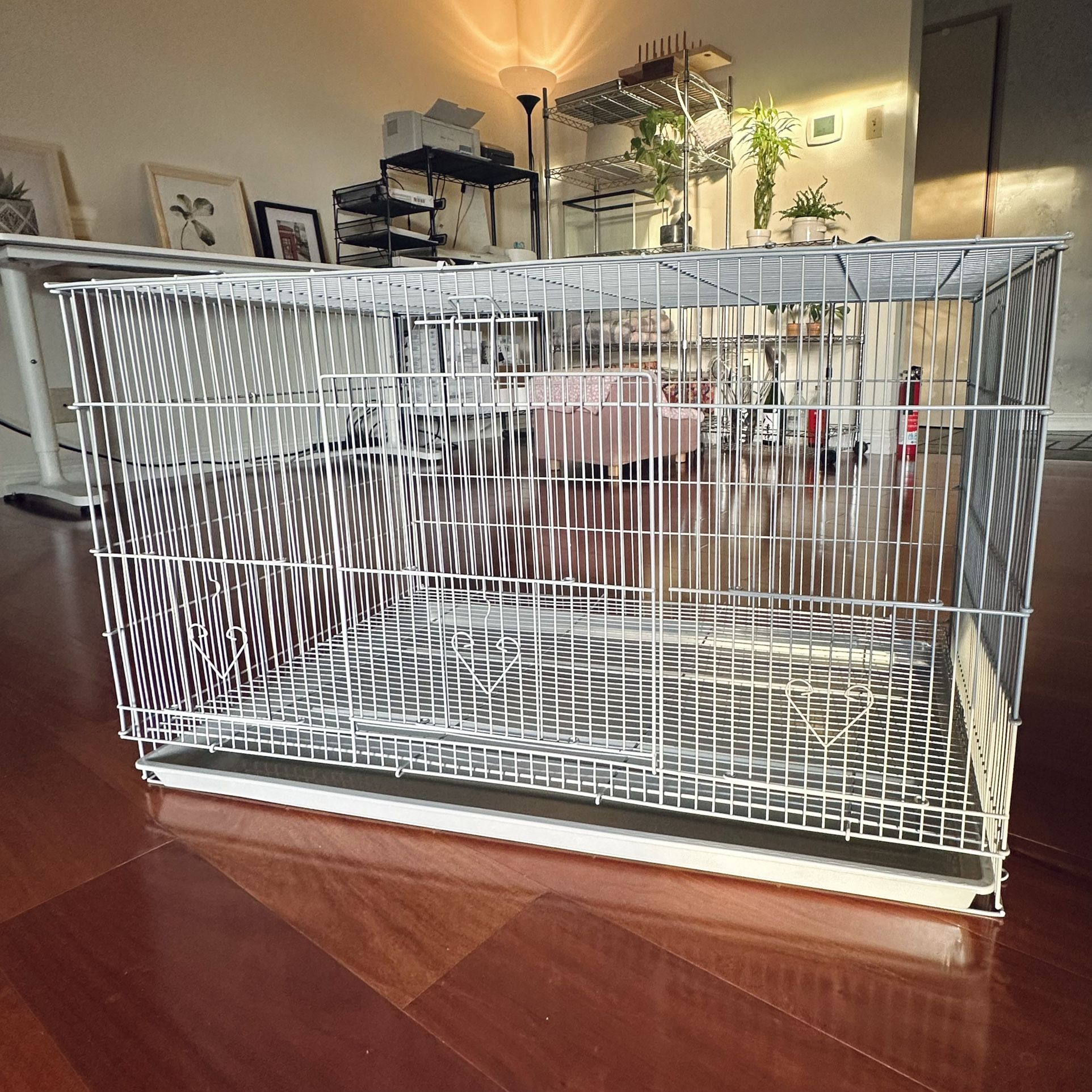 Flight Extra Space with Slide-out Tray Large Bird Cage, Light Gray
