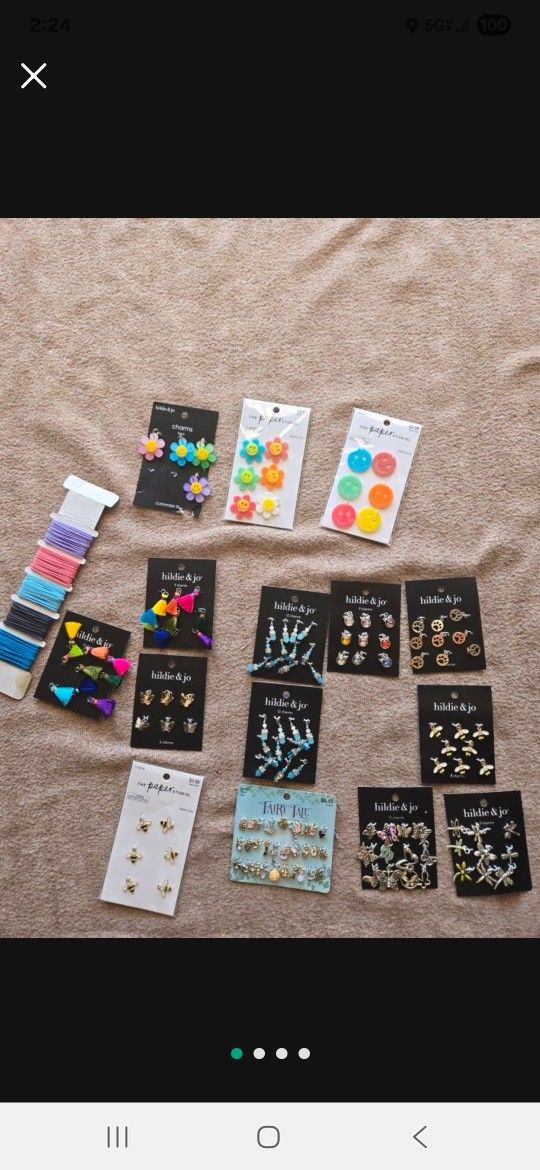 SALE! Charms Earrings Crafting New
