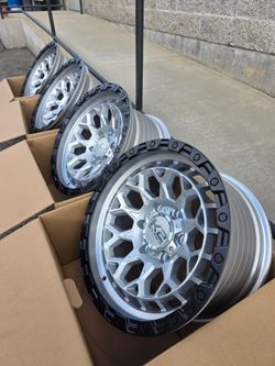 17" K2 off-road rims silver/black lip 17x8.5 +0mm offset