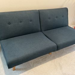 Sofa Futon Linen Blue For Sale