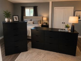 Black Dresser Set – Tall and Wide