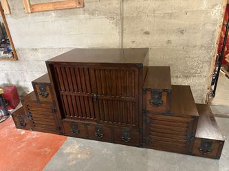 Tansu Style Step Cabinet 